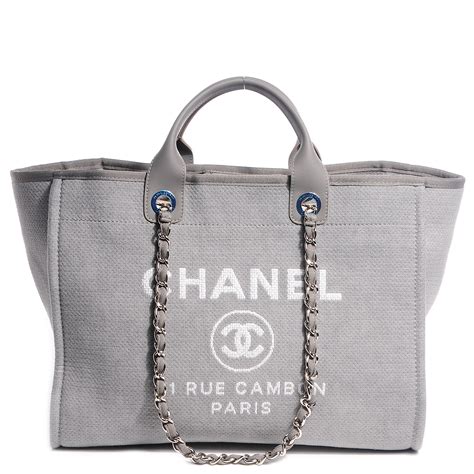 chanel grey tote|tote bag chanel.